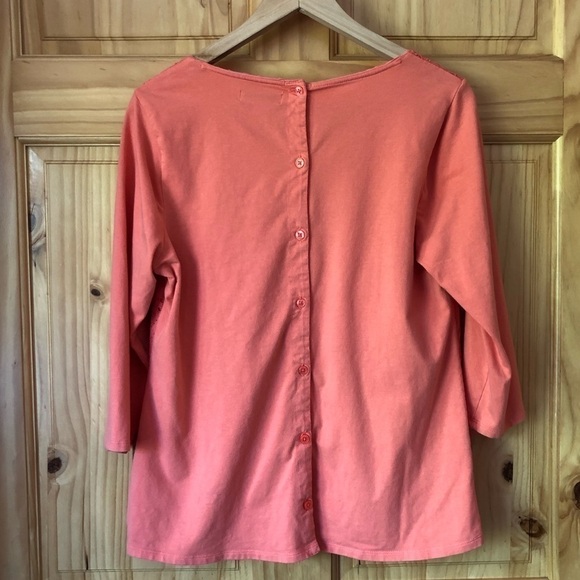 Coldwater Creek eyelet front button back top size M - Picture 10 of 11